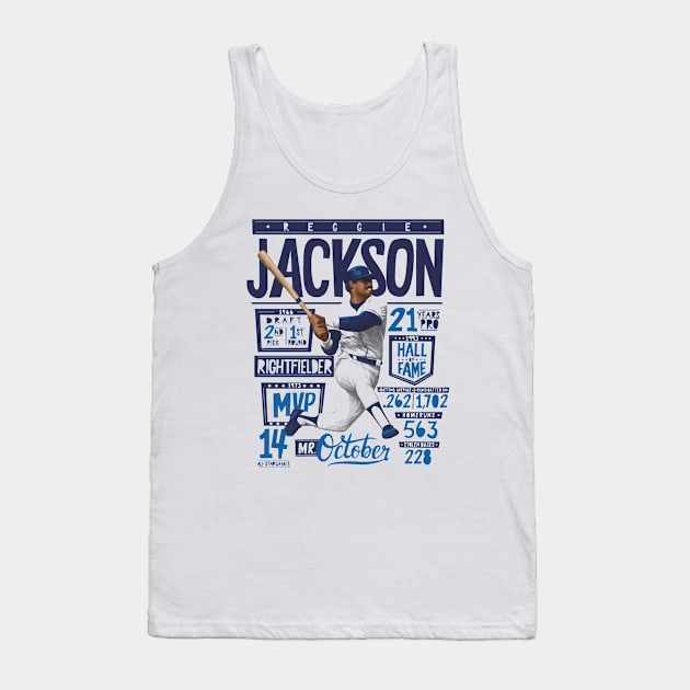 Reggie Jackson New York Y Stats Tank Top by danlintonpro